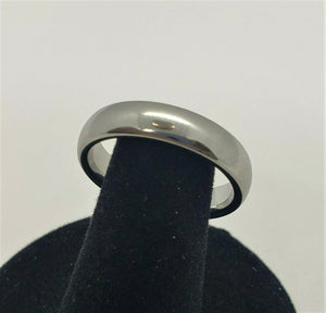 Tungsten Carbide Plain Smooth Domed Mirror Polish Finish Wedding 5mm Band Ring