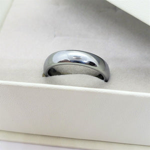 Tungsten Carbide Plain Smooth Domed Mirror Polish Finish Wedding 5mm Band Ring