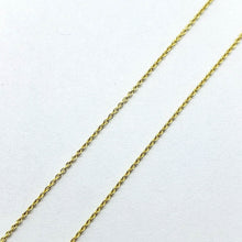 Load image into Gallery viewer, 14K Solid Yellow Gold Cable Link 0.75mm Chain Necklace
