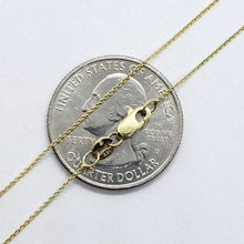 Load image into Gallery viewer, 14K Solid Yellow Gold Cable Link 0.75mm Chain Necklace
