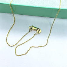 Load image into Gallery viewer, 14K Solid Yellow Gold Cable Link 0.75mm Chain Necklace
