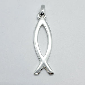 925 Sterling Silver Ichthys Christian Fish Pendant