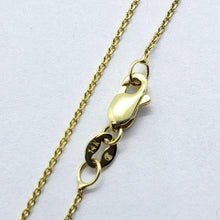 Load image into Gallery viewer, 14K Solid Gold Boston Link Necklace Chain Yellow White Rose Gold 0.9mm
