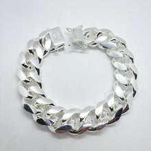 Load image into Gallery viewer, 925 Sterling Silver Miami Cuban Link Bracelet Chain Domed Surface 18mm
