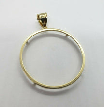 Load image into Gallery viewer, 14K Solid Yellow Gold Coin Edge Holder Bezel 38.2mm Pendant
