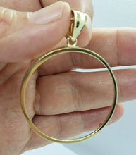 Load image into Gallery viewer, 14K Solid Yellow Gold Coin Edge Holder Bezel 38.2mm Pendant
