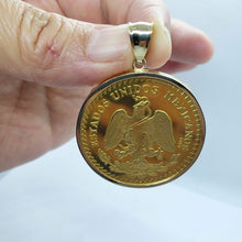 Load image into Gallery viewer, 14K Solid Yellow Gold Coin Edge Holder Bezel 38.2mm Pendant
