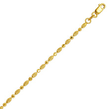 Load image into Gallery viewer, 14K Solid Yellow Gold D/C 2mm Bead Necklace Chain
