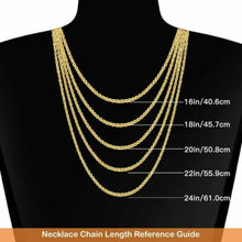 Load image into Gallery viewer, 14K Solid Yellow Gold Cable Link 0.75mm Chain Necklace
