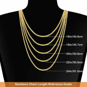 14K Solid Yellow Gold Cable Link 0.75mm Chain Necklace