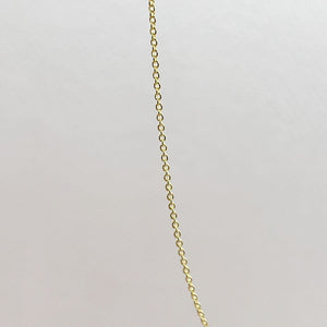 14K Solid Yellow Gold Cable Link 0.75mm Chain Necklace