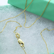 Load image into Gallery viewer, 14K Solid Yellow Gold Cable Link 0.75mm Chain Necklace
