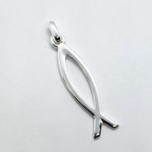 925 Sterling Silver Ichthys Christian Fish Pendant