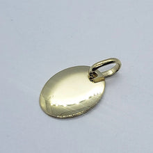 Load image into Gallery viewer, 14K Yellow White Gold Plain Oval Dog Tag Pendant
