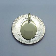 Load image into Gallery viewer, 14K Yellow White Gold Plain Oval Dog Tag Pendant
