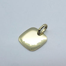 Load image into Gallery viewer, 14K Yellow White Gold Plain Rectangular Square Dog Tag Pendant
