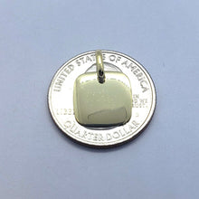 Load image into Gallery viewer, 14K Yellow White Gold Plain Rectangular Square Dog Tag Pendant
