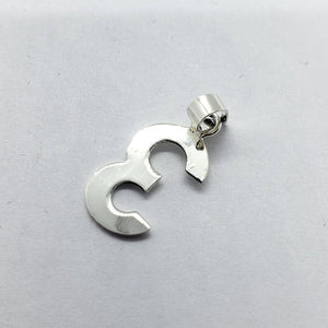 925 Sterling Silver Number 3 Pendant Charm with/out Chain