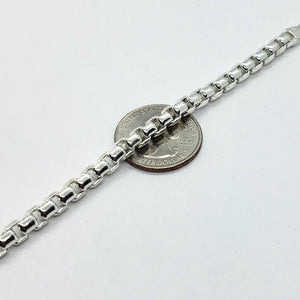 925 Sterling Silver Round Box 5mm Necklace Chain