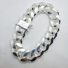 Load image into Gallery viewer, 925 Sterling Silver Miami Cuban Link Bracelet Chain Domed Surface 18mm
