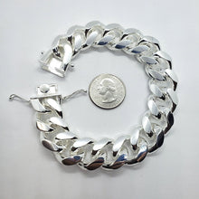 Load image into Gallery viewer, 925 Sterling Silver Miami Cuban Link Bracelet Chain Domed Surface 18mm
