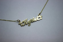 Load image into Gallery viewer, 14K Solid Yellow Gold Personalized Custom Name Pendant Charm Cross with/without chain
