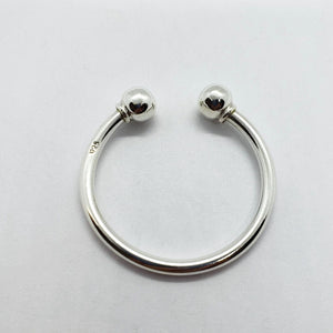 925 Sterling Silver Horseshoe Type Keychain Key Ring