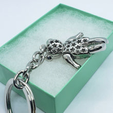 Load image into Gallery viewer, Movable Jeweled Teddy Bear with Crystal Keychain Keyring
