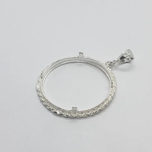 925 Sterling Silver Eagle Rope Bezel for 41mm Coins 1oz Dollar Coin