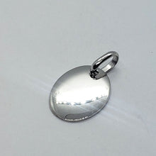 Load image into Gallery viewer, 14K Yellow White Gold Plain Oval Dog Tag Pendant
