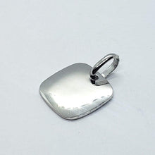 Load image into Gallery viewer, 14K Yellow White Gold Plain Rectangular Square Dog Tag Pendant
