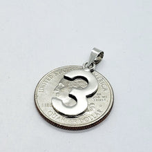 Load image into Gallery viewer, 925 Sterling Silver Number 3 Pendant Charm with/out Chain
