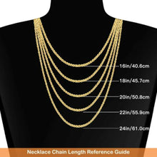 Load image into Gallery viewer, 14K Solid Yellow Gold Box Open Link Chain Necklace
