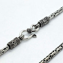 Load image into Gallery viewer, 925 Sterling Silver 2.5mm Round Antiqued Finish Byzantine Chain
