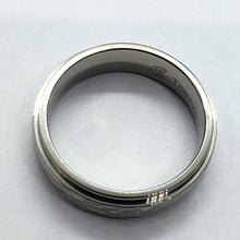 Load image into Gallery viewer, Titanium Hammered Ring Band with Beveled Edges
