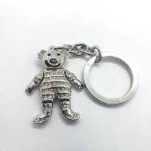 Load image into Gallery viewer, Movable Jeweled Teddy Bear with Crystal Keychain Keyring
