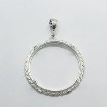 Load image into Gallery viewer, 925 Sterling Silver Eagle Rope Bezel for 41mm Coins 1oz Dollar Coin
