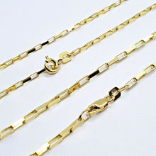 Load image into Gallery viewer, 14K Solid Yellow Gold Box Open Link Chain Necklace
