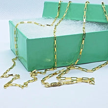 Load image into Gallery viewer, 14K Solid Yellow Gold Box Open Link Chain Necklace
