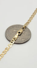 Load image into Gallery viewer, 10K Solid Yellow Gold Mariner 3.2mm ~ 6mm Chain Bracelet Necklace
