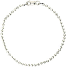 Load image into Gallery viewer, 925 Sterling Silver 3mm Plain Pallini Bead Ball Bracelet Necklace Chain
