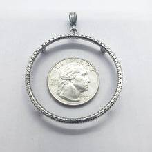 Load image into Gallery viewer, 925 Sterling Silver Eagle for 41mm Coins 1oz Dollar Coin Prong Back Illusion Edge Bezel
