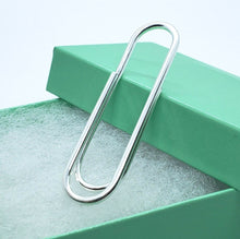 Load image into Gallery viewer, 925 Sterling Silver Large Paper Clip Money Clip
