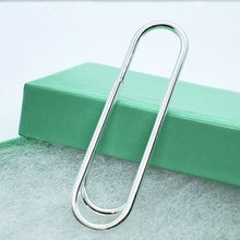 Load image into Gallery viewer, 925 Sterling Silver Large Paper Clip Money Clip
