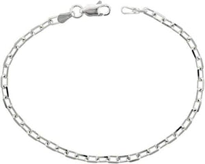 925 Sterling Silver Boston Link Chain Bracelet Necklace