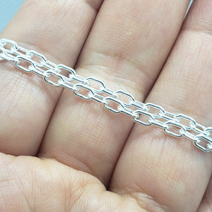 925 Sterling Silver Boston Link Chain Bracelet Necklace