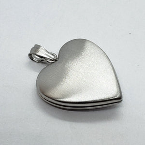 925 Sterling Silver Diamond Heart Locket for Pictures with/out Necklace