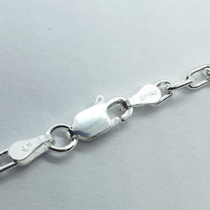 925 Sterling Silver Boston Link Chain Bracelet Necklace