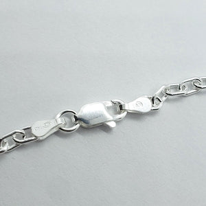 925 Sterling Silver Boston Link Chain Bracelet Necklace