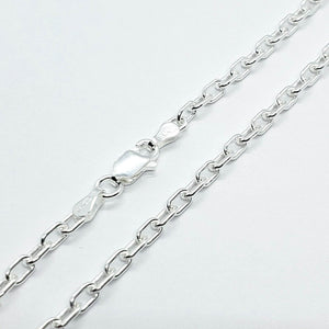 925 Sterling Silver Boston Link Chain Bracelet Necklace